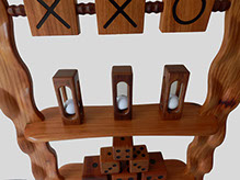 Picture of X O Stand showing the TIC TAC TOE, Shelves and Golf 1